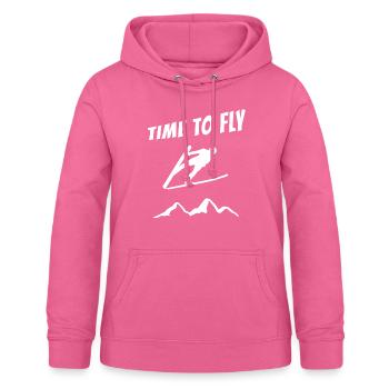 Ski jumping Ski flying Fan articles for ski jumpers - Women's Hoodie - pink - Front - AI Model Female 172 light (172cm)