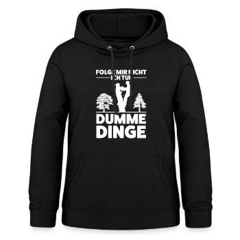 Baumpfleger Baumkletterer Arborist Geschenk - Frauen Hoodie - Schwarz - Vorne - AI Model Female 172 light (172cm)