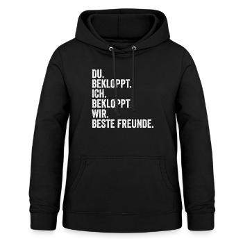 Bester Freund - Frauen Hoodie - Schwarz - Vorne - AI Model Female 172 light (172cm)