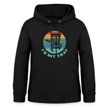 Drôle de Disc Golfer Disc Golfer Cadeau - Sweat à capuche Femme - noir - Devant - AI Model Female 172 light (172cm)