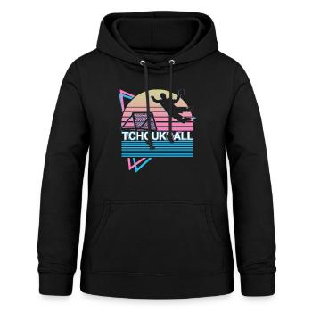 Tchoukball Vaporwave Ästhetisches Retro-Geschenk - Frauen Hoodie - Schwarz - Vorne - AI Model Female 172 light (172cm)