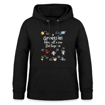 Meine Lieblingstiere in Greetsiel - Frauen Hoodie - Schwarz - Vorne - AI Model Female 172 light (172cm)