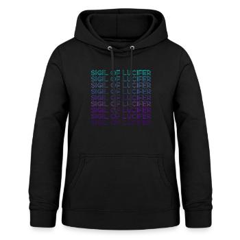 Siegel von Luzifer Retro - Frauen Hoodie - Schwarz - Vorne - AI Model Female 172 light (172cm)