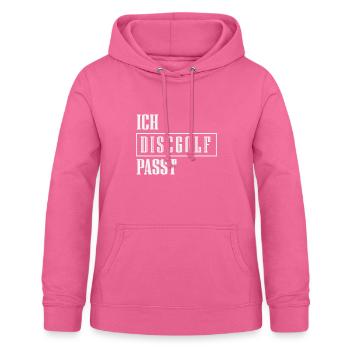 Ich, Discgolf, passt, Trendsport Disc Golf - Frauen Hoodie - Pink - Vorne - AI Model Female 172 light (172cm)