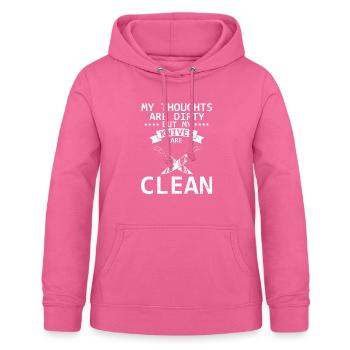 Schmutzige Gedanken Sauber Messer Messersammler - Frauen Hoodie - Pink - Vorne - AI Model Female 172 light (172cm)