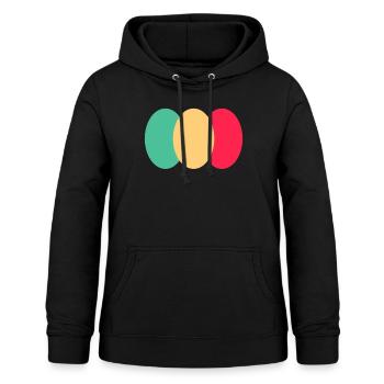 Three Ovals - Green-Yellow - Red - Women's Hoodie - black - Front - AI Model Female 172 light (172cm)