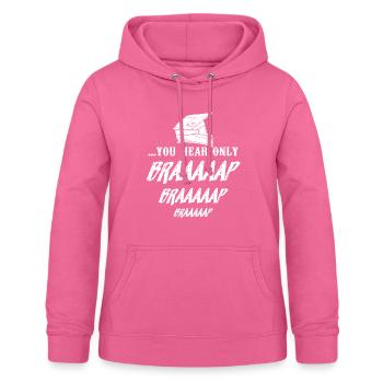 Braap Motocross Moto Tout-Terrain - Sweat à capuche Femme - rose - Devant - AI Model Female 172 light (172cm)