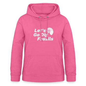 Fossilien Versteinerung Ammonit Spruch - Frauen Hoodie - Pink - Vorne - AI Model Female 172 light (172cm)