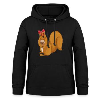 Écureuil - Sweat à capuche Femme - noir - Devant - AI Model Female 172 light (172cm)