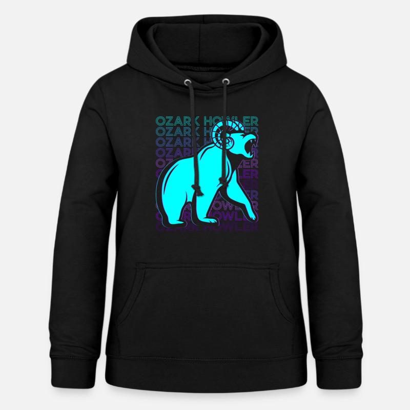 Ozark Howler Cryptide Cryptozoologie Rétro - Sweat à capuche Femme - noir