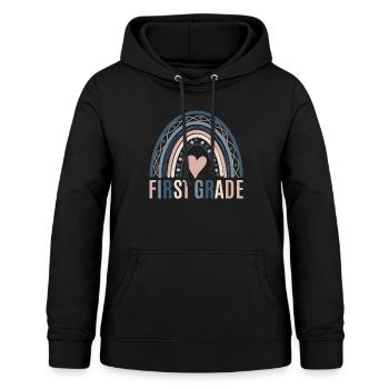 First grade teachers back to school - Women's Hoodie - black - Front - AI Model Female 172 light (172cm)