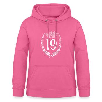 19th birthday Number anniversary 19 - Women's Hoodie - pink - Front - AI Model Female 172 light (172cm)