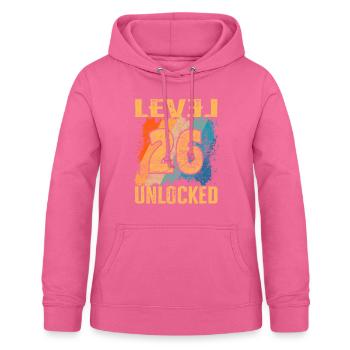 Birthday Gift Level Unlocked 26 years - Women's Hoodie - pink - Front - AI Model Female 172 light (172cm)