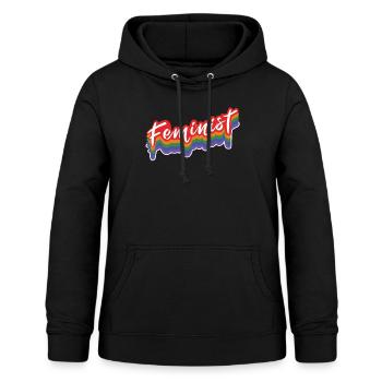 Feminist Retro Feminism Rights Womens Equality - Frauen Hoodie - Schwarz - Vorne - AI Model Female 172 light (172cm)
