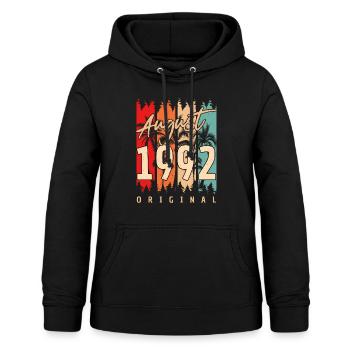 Zum 30.Lebensjahr August 1992 - Frauen Hoodie - Schwarz - Vorne - AI Model Female 172 light (172cm)