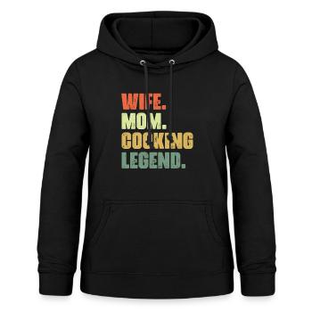 Veuve Maman Drôle de cuisine professionnelle pour - Sweat à capuche Femme - noir - Devant - AI Model Female 172 light (172cm)