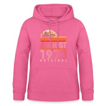Retro 1973 August - Frauen Hoodie - Pink - Vorne - AI Model Female 172 light (172cm)