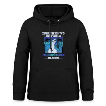 Fischbrötchen Möwe Norddeutsch - Frauen Hoodie - Schwarz - Vorne - AI Model Female 172 light (172cm)