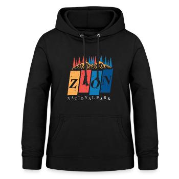 Zion Nationalpark Souvenir Canyon Utah Wandern Cam - Frauen Hoodie - Schwarz - Vorne - AI Model Female 172 light (172cm)