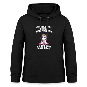 Ich hab das verstanden is mir nur egal - Frauen Hoodie - Schwarz - Vorne - AI Model Female 172 light (172cm)