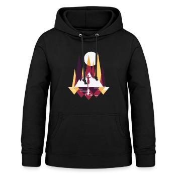 Marathon, coureur de trail running - Sweat à capuche Femme - noir - Devant - AI Model Female 172 light (172cm)