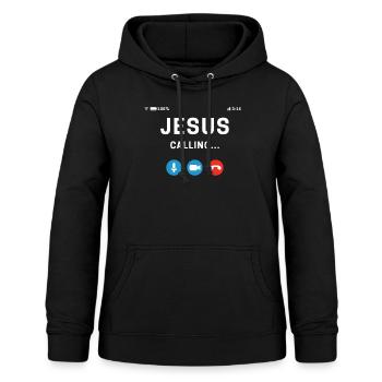 Jesus Calling Lord God Christian Love Jesus - Frauen Hoodie - Schwarz - Vorne - AI Model Female 172 light (172cm)