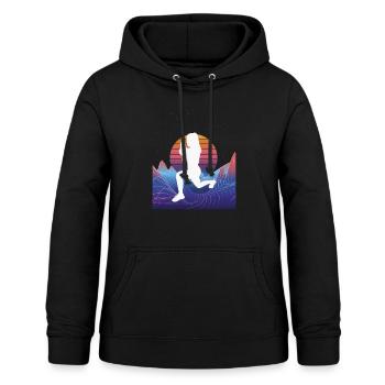 Vaporwave HIIT - Frauen Hoodie - Schwarz - Vorne - AI Model Female 172 light (172cm)