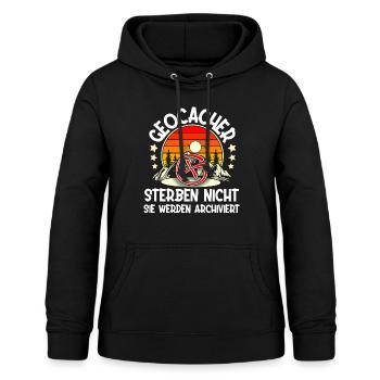 Geocaching Geocacher Geocache - Frauen Hoodie - Schwarz - Vorne - AI Model Female 172 light (172cm)