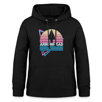 Pfeilspitze Retro - Frauen Hoodie - Schwarz - Vorne - AI Model Female 172 light (172cm)