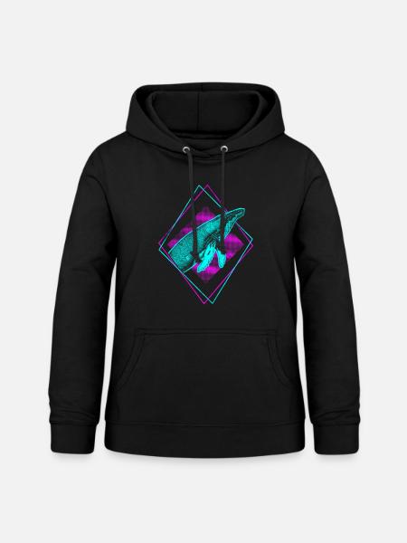 Buckelwal - Frauen Hoodie - Schwarz