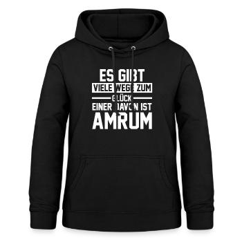 Nordsee Amrum - Frauen Hoodie - Schwarz - Vorne - AI Model Female 172 light (172cm)
