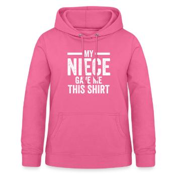 Nichte Onkel Tante Geschenk - Frauen Hoodie - Pink - Vorne - AI Model Female 172 light (172cm)