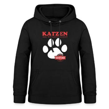 Katzen Katzenbesitzer | Katzenliebhaber Geschenk - Frauen Hoodie - Schwarz - Vorne - AI Model Female 172 light (172cm)