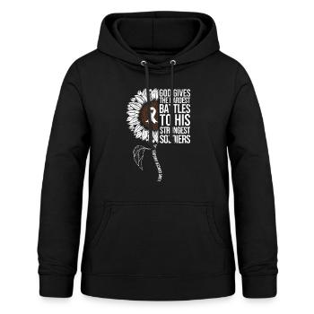 Lung Cancer Awareness Sunflower - Women's Hoodie - black - Front - AI Model Female 172 light (172cm)