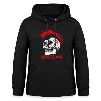 Punk's not dead Punkrock Musik Punker Retro Punk - Frauen Hoodie - Schwarz - Vorne - AI Model Female 172 light (172cm)