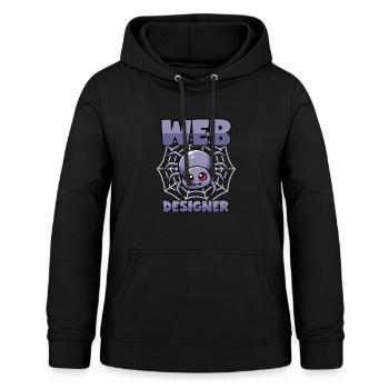 Spider: Concepteur Web - Sweat à capuche Femme - noir - Devant - AI Model Female 172 light (172cm)