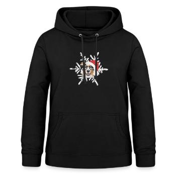 Australian Shepherd Frohe Weihnachten - Frauen Hoodie - Schwarz - Vorne - AI Model Female 172 light (172cm)