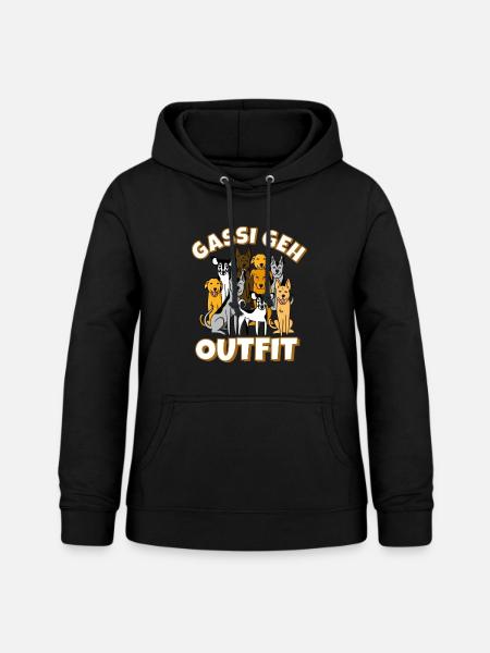 Hunde Gassi gehen - Frauen Hoodie - Schwarz