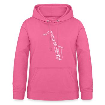 Saxophon Oneline Art - Saxophon-Musiker - Frauen Hoodie - Pink - Vorne - AI Model Female 172 light (172cm)