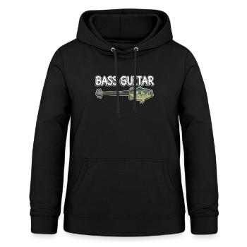 Guitare basse - Guitariste basse Basse - Sweat à capuche Femme - noir - Devant - AI Model Female 172 light (172cm)