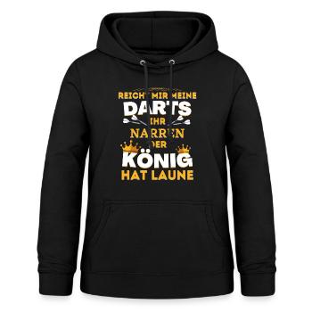 Retro Dartmotive & vintage Dartscheibe 180 Dart - Frauen Hoodie - Schwarz - Vorne - AI Model Female 172 light (172cm)
