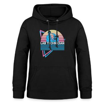 Technicien de laboratoire Rétro - Sweat à capuche Femme - noir - Devant - AI Model Female 172 light (172cm)
