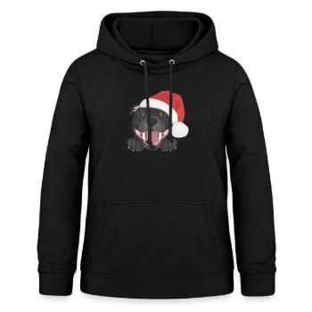 Staffordshire Bull Terrier Joyeux Noël - Sweat à capuche Femme - noir - Devant - AI Model Female 172 light (172cm)