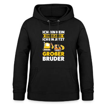 Großer Bruder Bagger Grosser Bruder Geschenk - Frauen Hoodie - Schwarz - Vorne - AI Model Female 172 light (172cm)