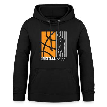 Joueurs de basket-ball - Sweat à capuche Femme - noir - Devant - AI Model Female 172 light (172cm)