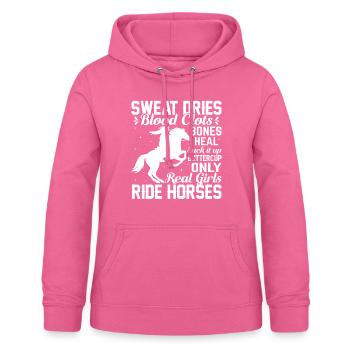La sueur assèche les caillots sanguins Les os guérissent Suck - Sweat à capuche Femme - rose - Devant - AI Model Female 172 light (172cm)