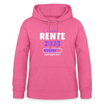Rente 2023 - Der Countdown läuft! Das lustige - Frauen Hoodie - Pink - Vorne - AI Model Female 172 light (172cm)
