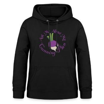 Fragen Sie mich nach meinem schlauen Plan Blackadder Rüben - Frauen Hoodie - Schwarz - Vorne - AI Model Female 172 light (172cm)