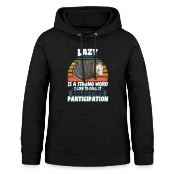 Lazy is a Strong Word Opossum Chill Outfit - Women's Hoodie - black - Front - AI Model Female 172 light (172cm)