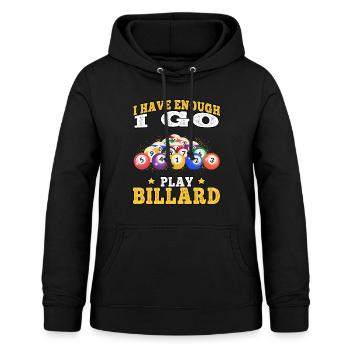 Ich geh Billard spielen Snooker Billardspieler - Frauen Hoodie - Schwarz - Vorne - AI Model Female 172 light (172cm)